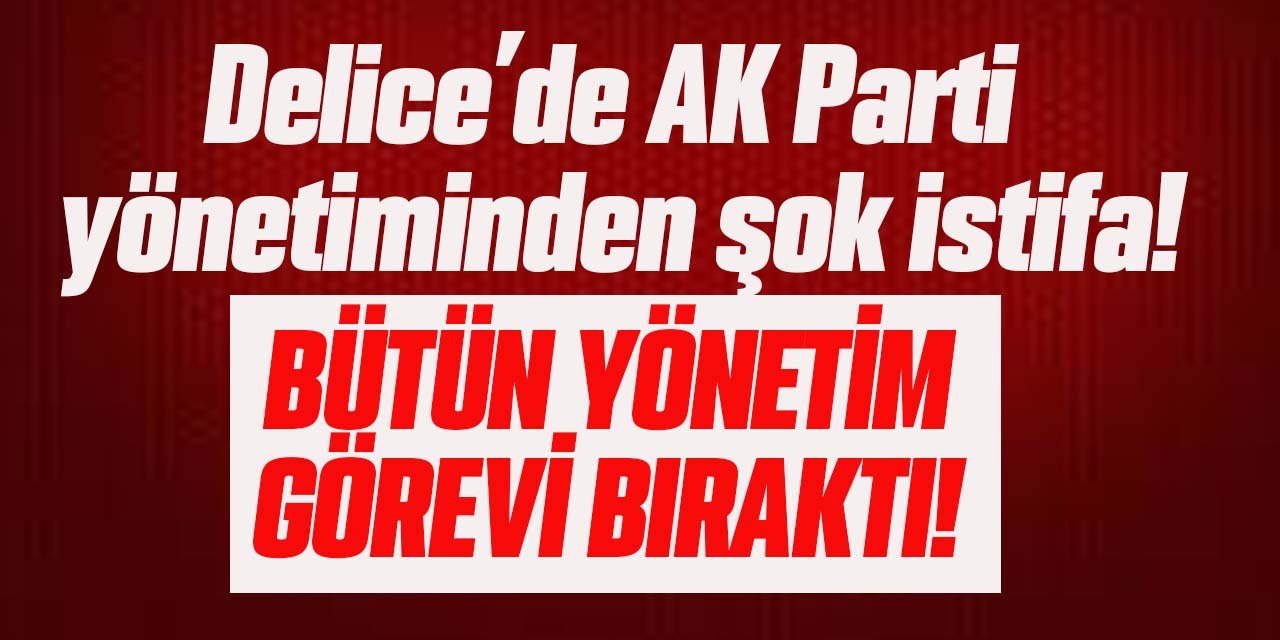 Delice’de AK Parti yönetiminden şok istifa!