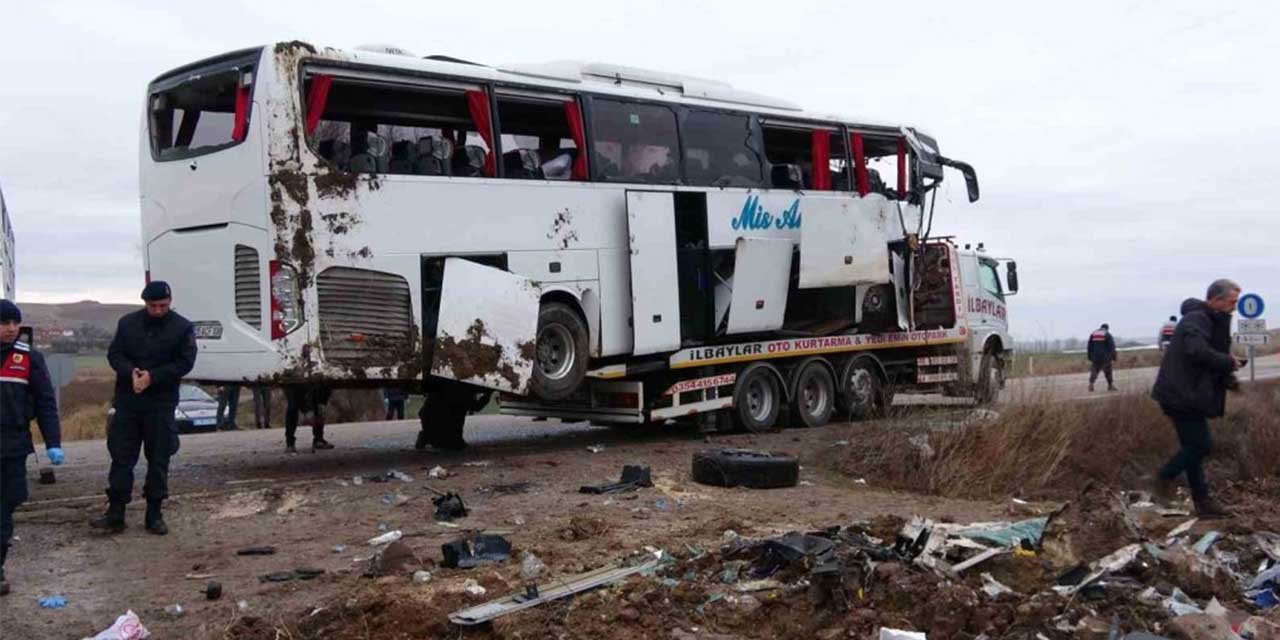 Otobüs kazası: 1 ölü