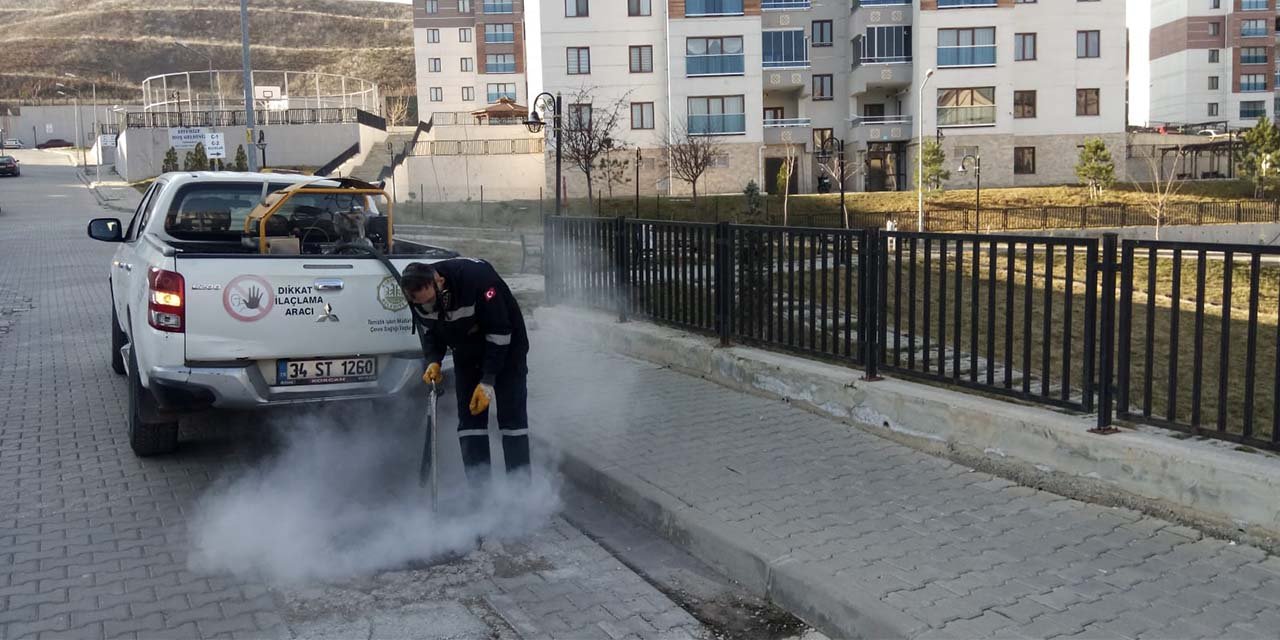 Kırıkkale’de Cadde ve sokaklar ilaçlanıyor