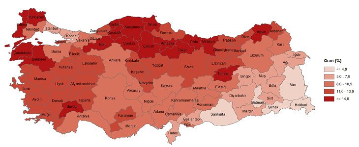 Yaşlı nüfus son beş yılda yüzde 22,5 arttı