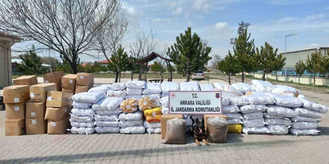 Ankara’da 28 milyon 750 bin liralık kaçak tütün ele geçirildi
