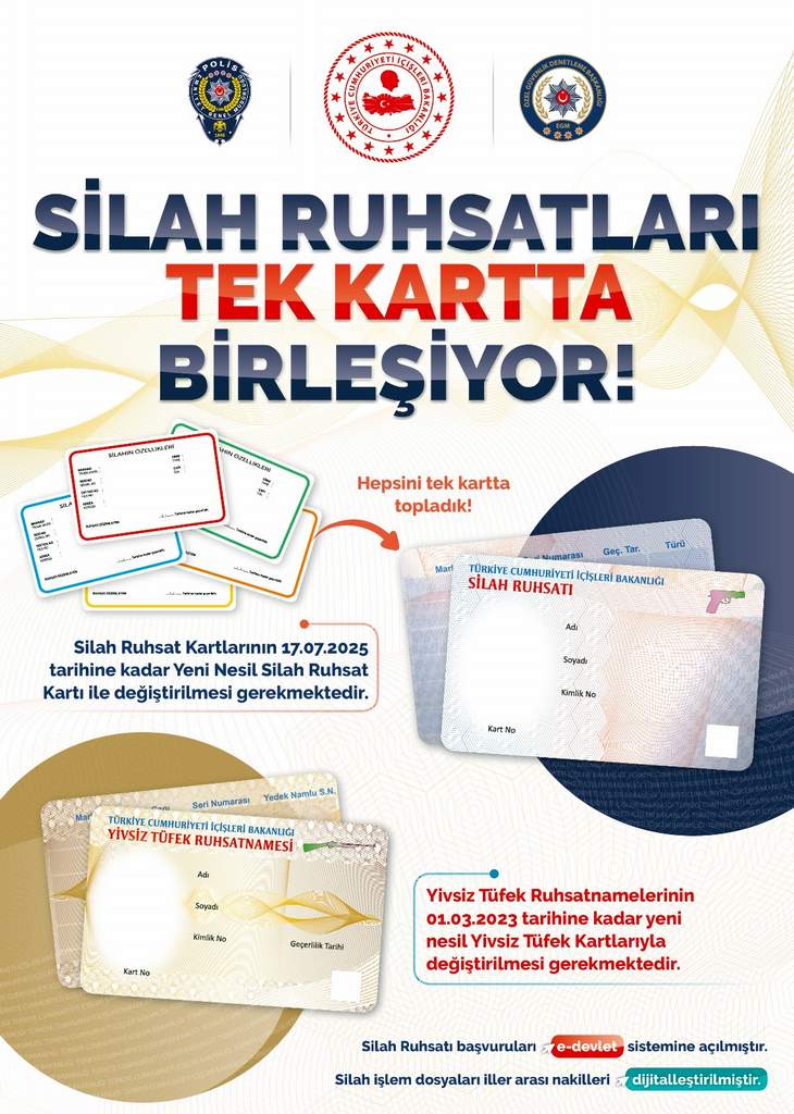 Silah ruhsatları tek katta birleşiyor