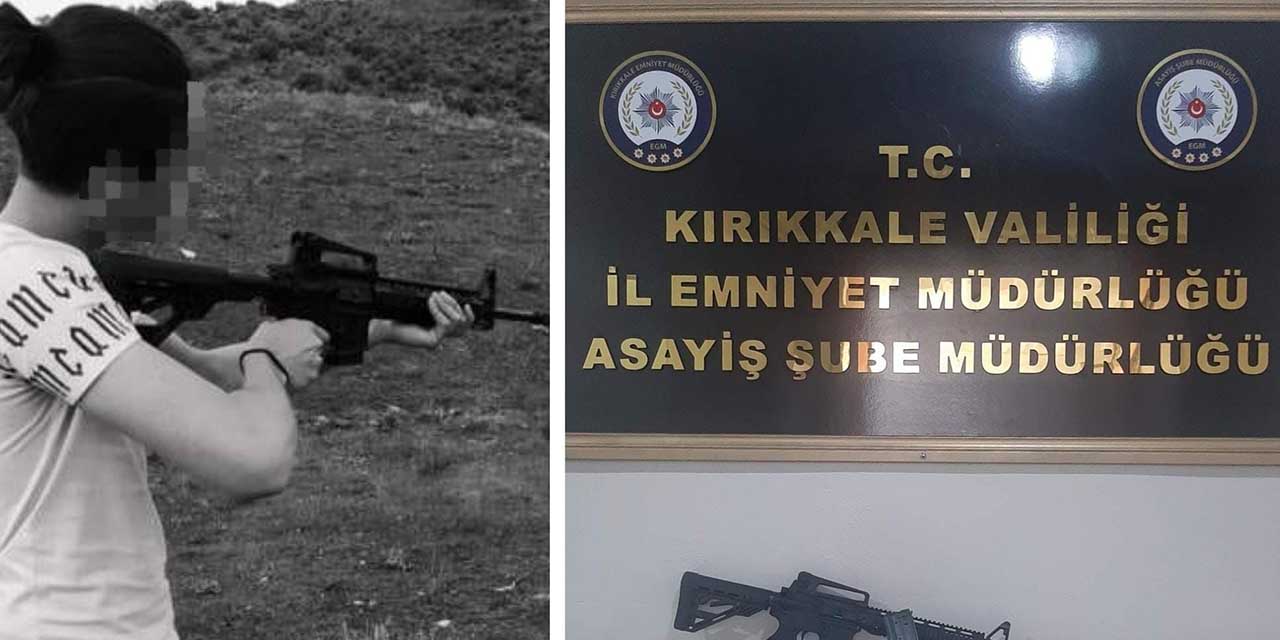 Kırıkkale’de silahlı fotoğraf paylaştı, polis yakaladı!