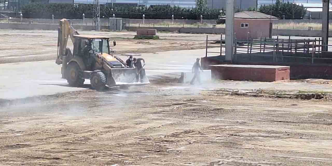 Kırıkkale’de Kurban Pazarı kireçlendi