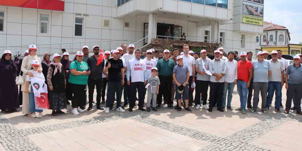 Bahşılı’da işçiler belediye önünde haklarını aradı