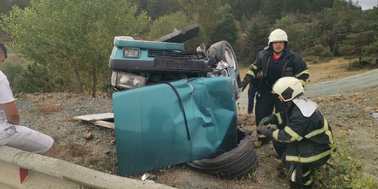 Kastamonu’da otomobil takla attı: 2 yaralı