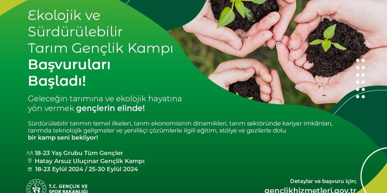 Ekolojik ve Sürdürülebilir Tarım Gençlik Kampı başvuruları başladı