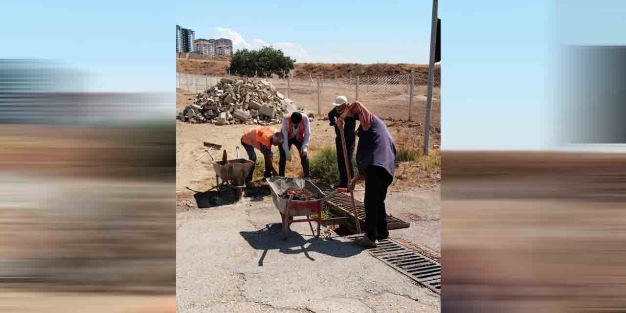 Yahşihan'da mazgal temizliği yoğunlaştırıldı