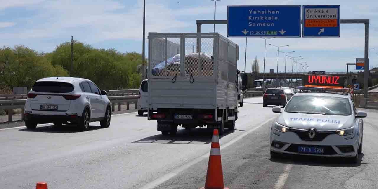 Kırıkkale’de 83 araç trafikten men edildi