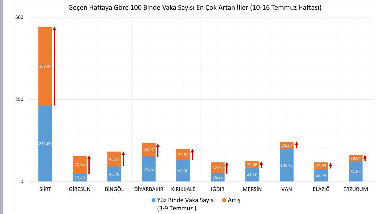 POZİTİF VAKA ORANI YENİDEN HORTLADI