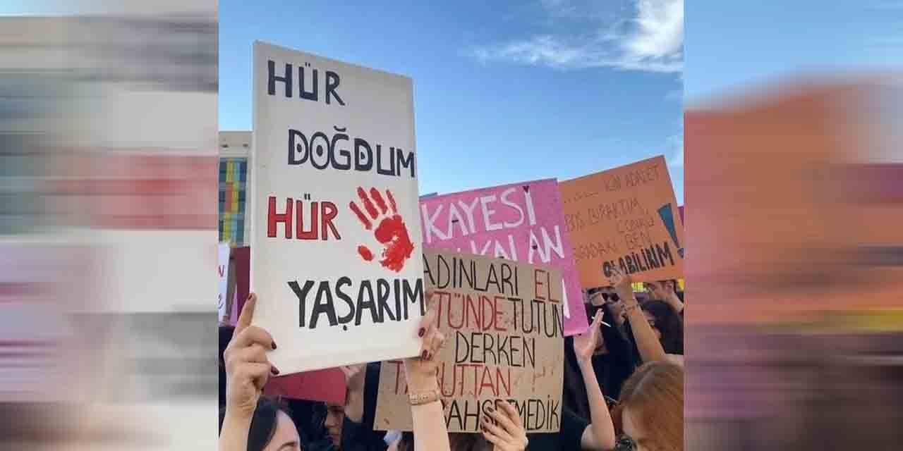 Üniversiteli kızlardan kadın şiddetine protesto!