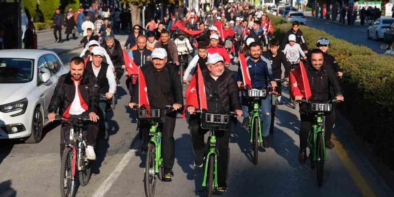 Çorum’da pedallar Cumhuriyet Bayramı için çevrildi