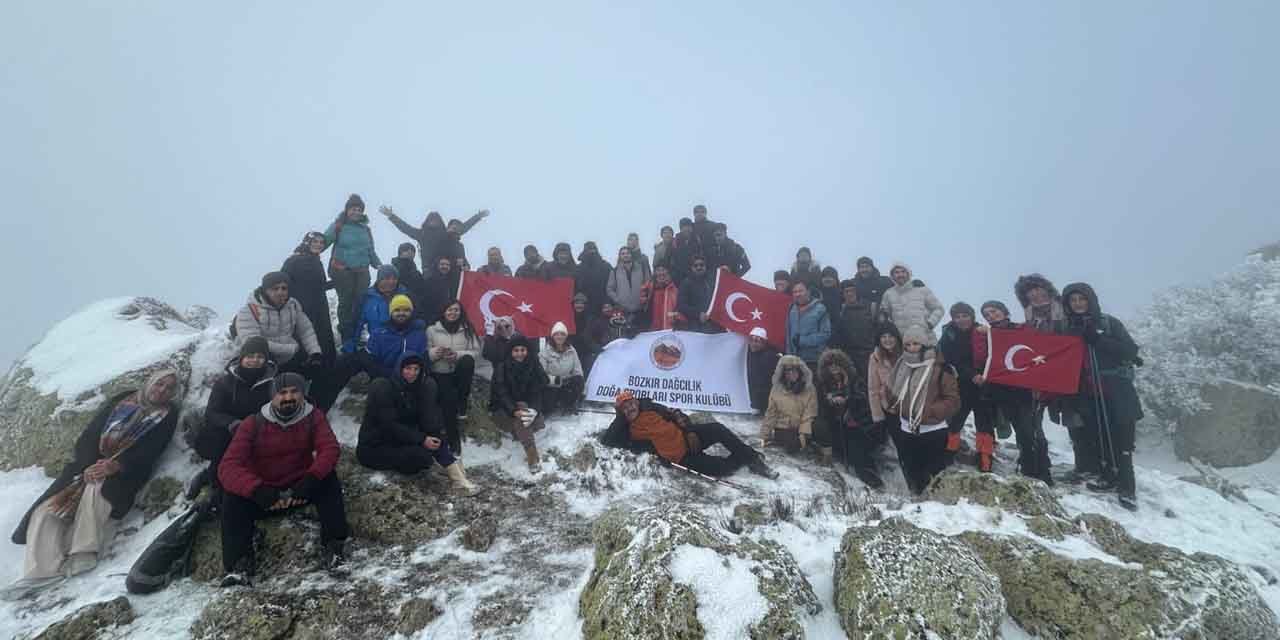 Bozkır dağcılarından kar tırmanışı