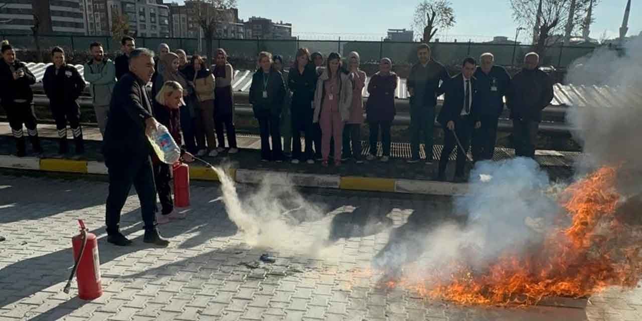 Yüksek İhtisas Hastanesinde yangın tatbikatı