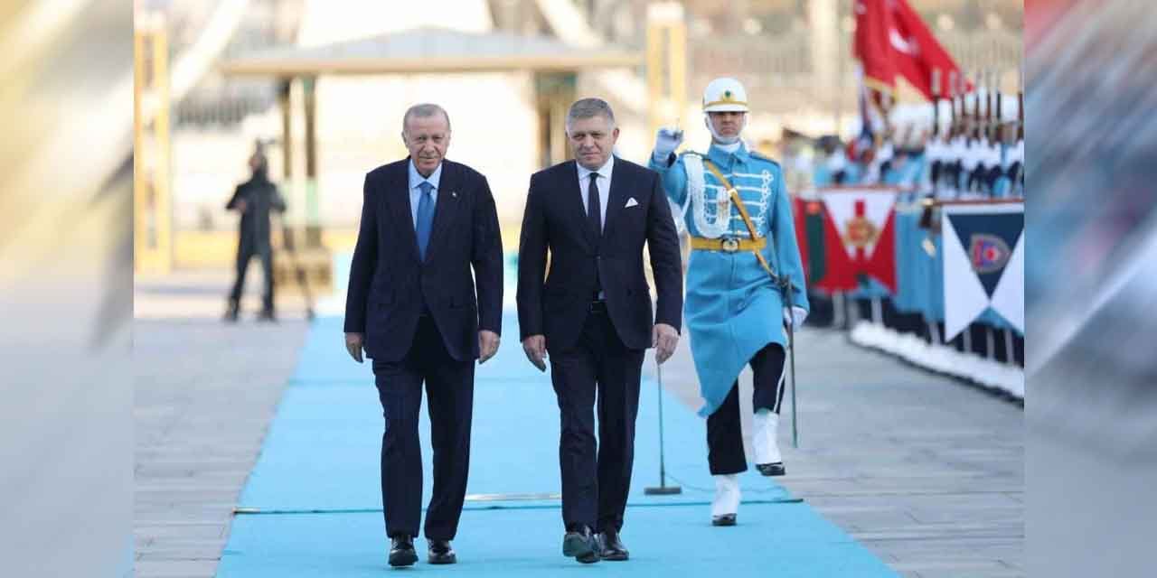 Erdoğan, Slovakya Başbakanı Fico’yu resmi törenle karşıladı