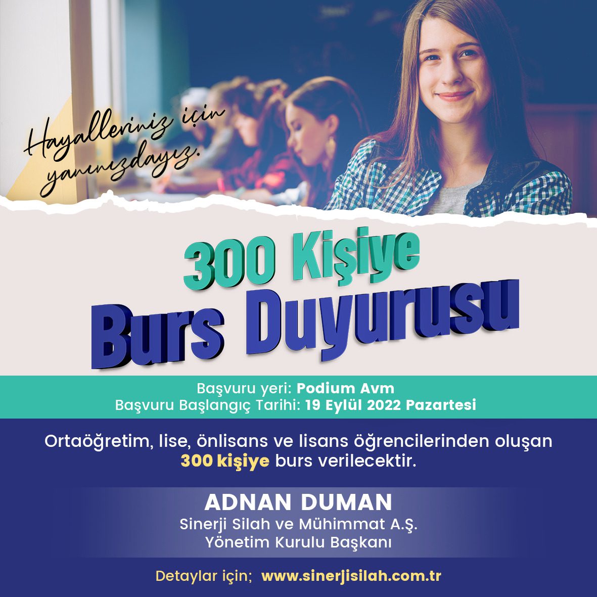 Burs başvuruları başladı