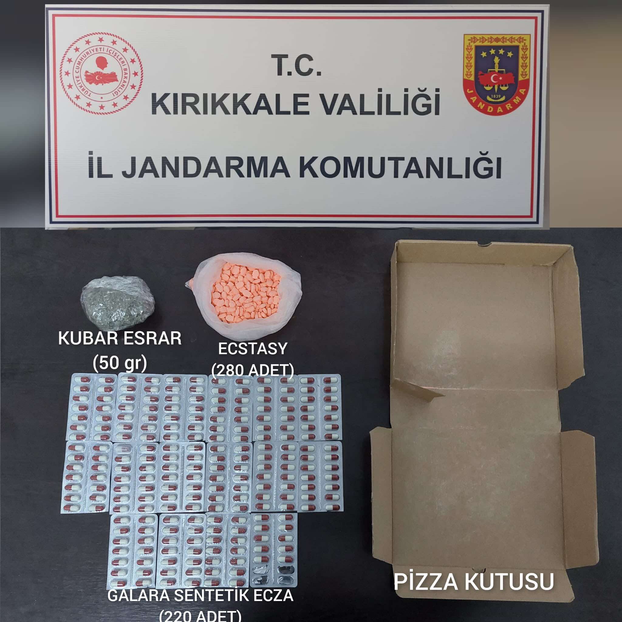 Pizza kutusundan uyuşturucu çıktı