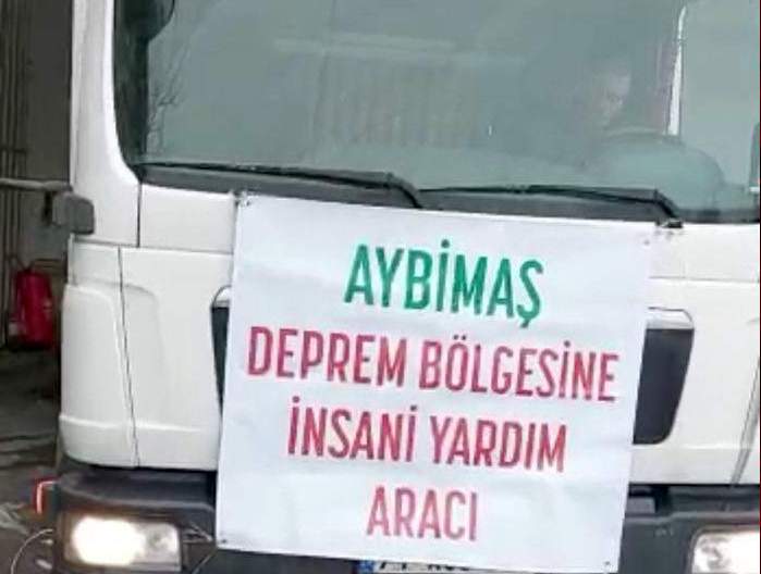 AYBİMAŞ’TAN DEPREM BÖLGESİNE 8 TIR YARDIM