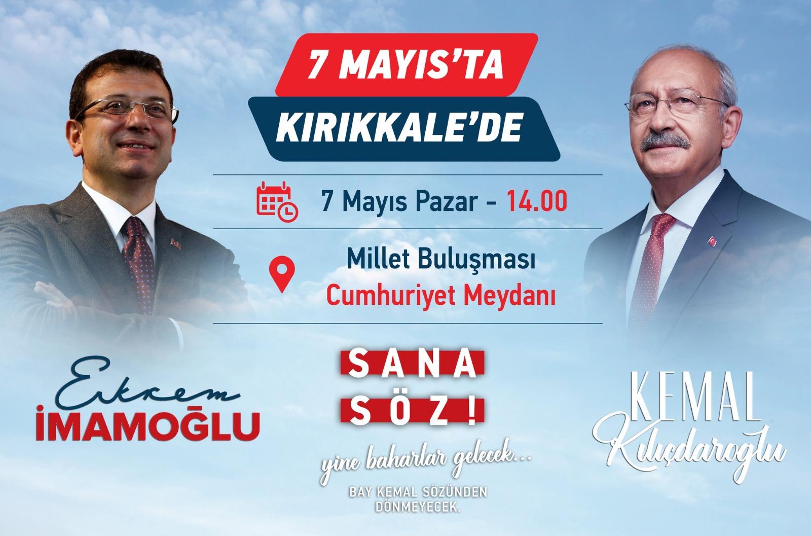 Kılıçdaroğlu Yarın Kırıkkale’de