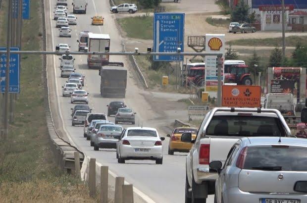 Kırıkkale, Kilit kavşakta trafik yoğunluğu