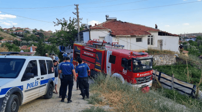 Kırıkkale’de bir evin tandırlığı yandı