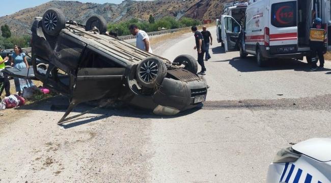 Seyir Halindeki Otomobil Takla Attı