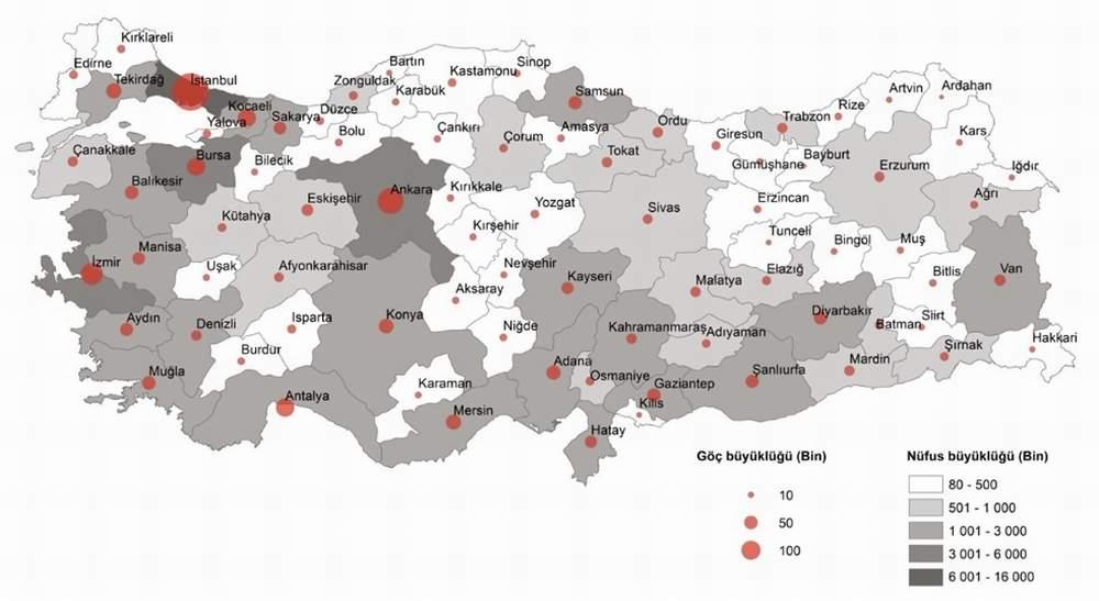 İç Göç İstatistikleri Yayımlandı