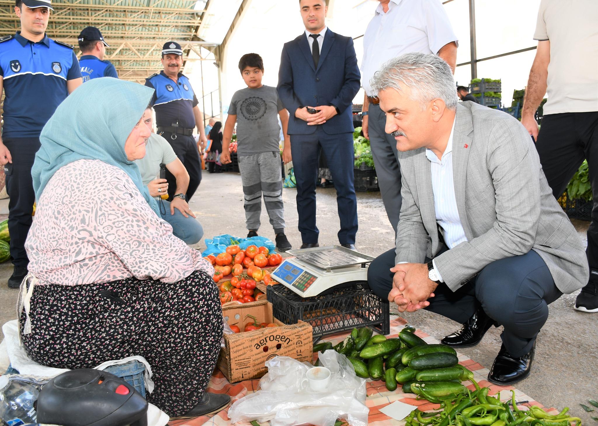 Vali Makas Pazarcı Esnafının Sorunlarını Dinledi