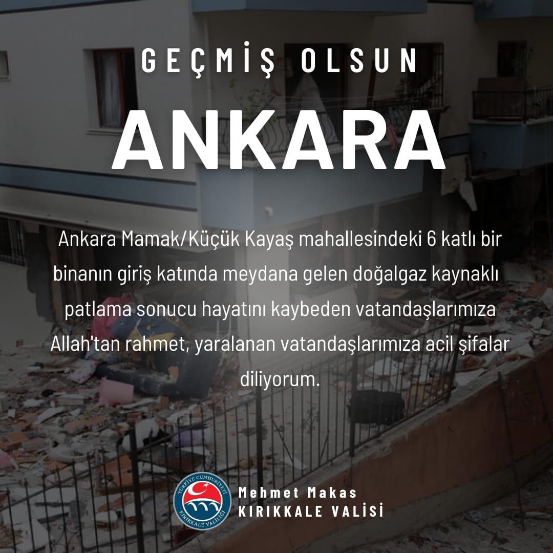 Vali Makas’tan ‘Geçmiş Olsun’ Mesajı