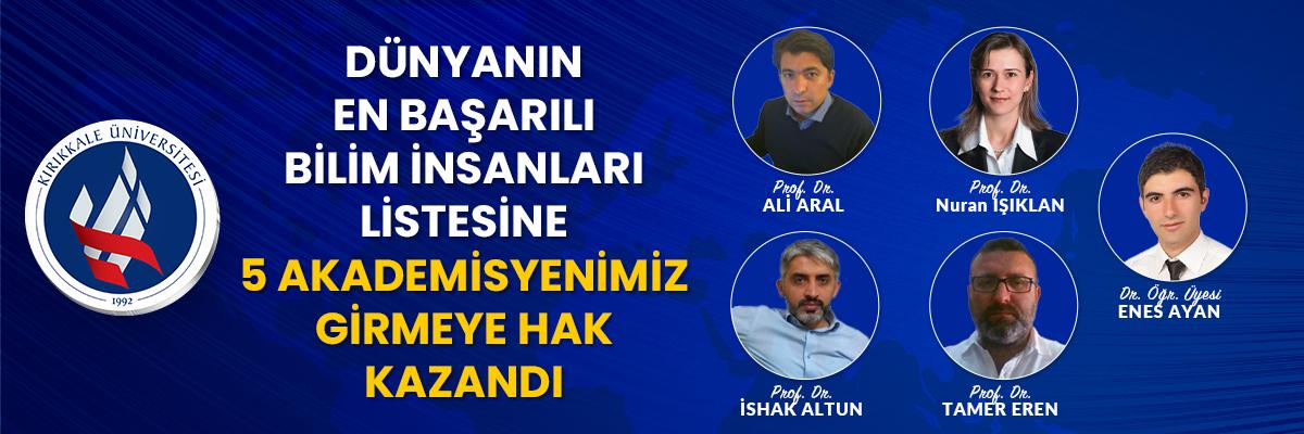 Kırıkkale Üniversitesi Öğretim Üyeleri, "Dünyanın En Etkili Bilim İnsanları" Listesinde Yer Aldı