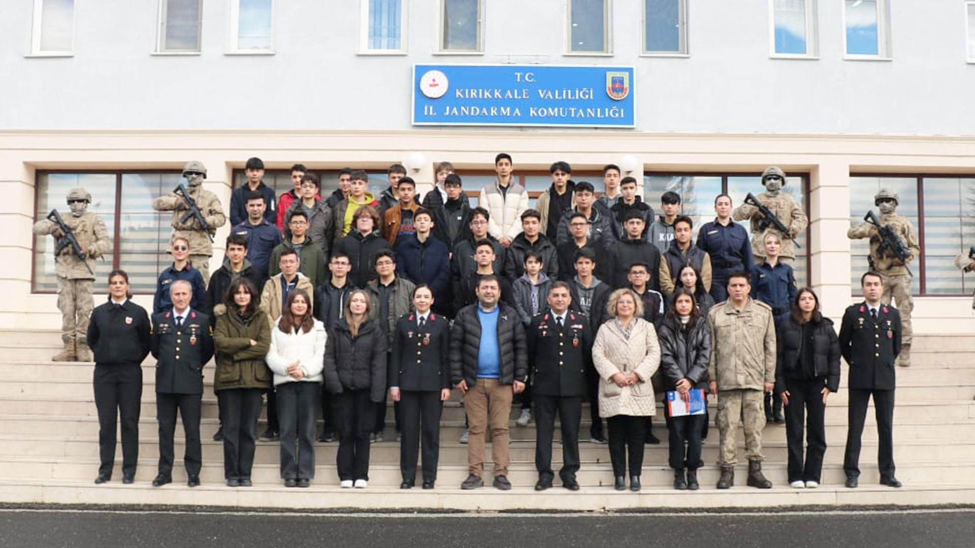 Kırıkkale Jandarma Komutanlığına öğrenci ziyareti