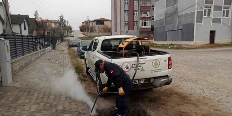 Kırıkkale Belediyesinden kışlık haşere mücadelesi