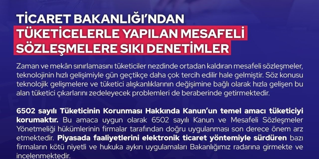 Ticaret Bakanlığınca e-ticaret sektöründeki 58 firmaya 86,2 milyon lira ceza kesildi