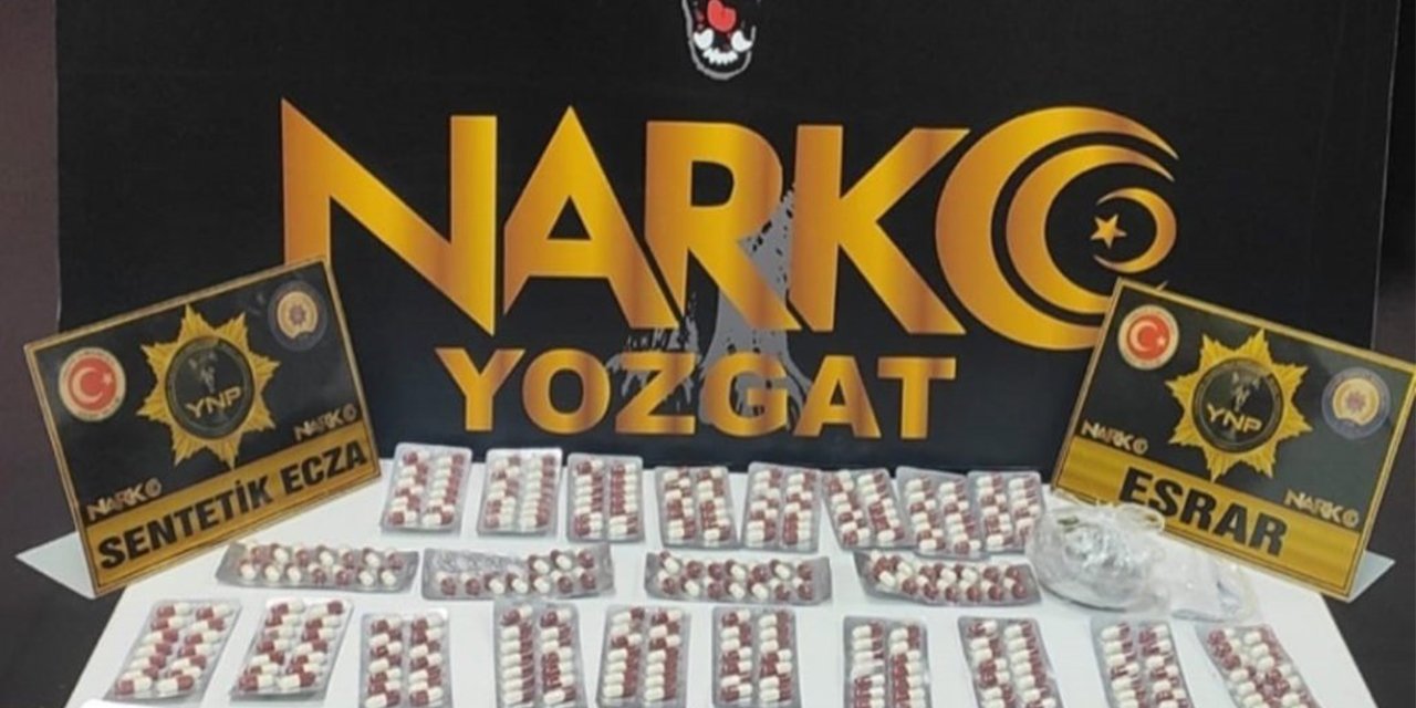 Yozgat’ta emniyet ekipleri 449 adet uyuşturucu hap ele geçirdi